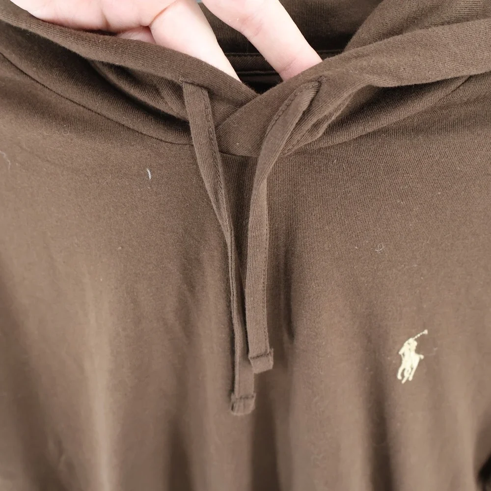 Polo Ralph Lauren Hooded Pullover Mens S Brown Classic Lightweight Knit $228 NWT
